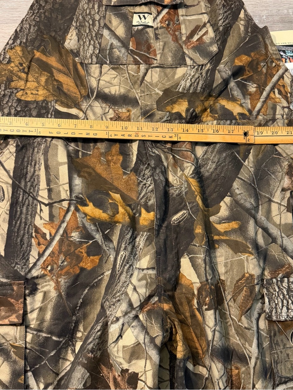 Walls Realtree Hardwoods Camo Bib Overalls Mens Hunting Workwear 42x32 - Picture 5 of 10